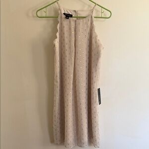 BCX Cream and Gold Midi Dress